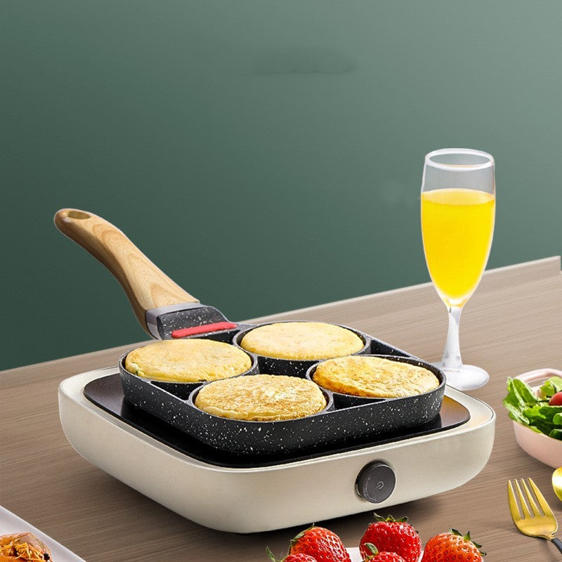 Non-stick pan with four holes