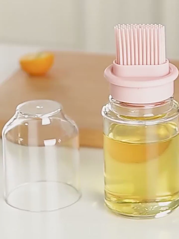 Portable Oil Bottle with Brush